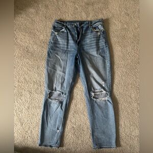 American Eagle size 14 long curvy mom ankle jeans